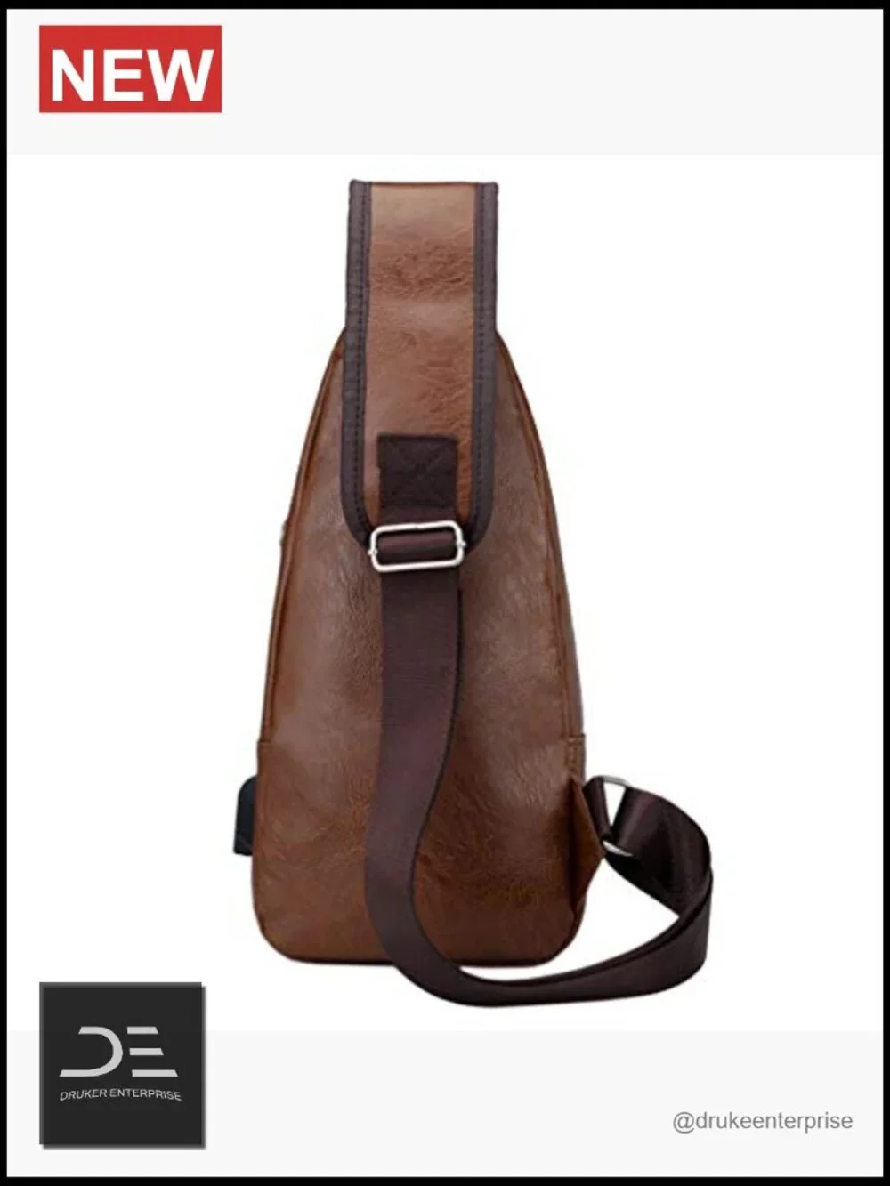 Leather Sling Bag Crossbody Backpack Travel Outdoor Camping Daypack